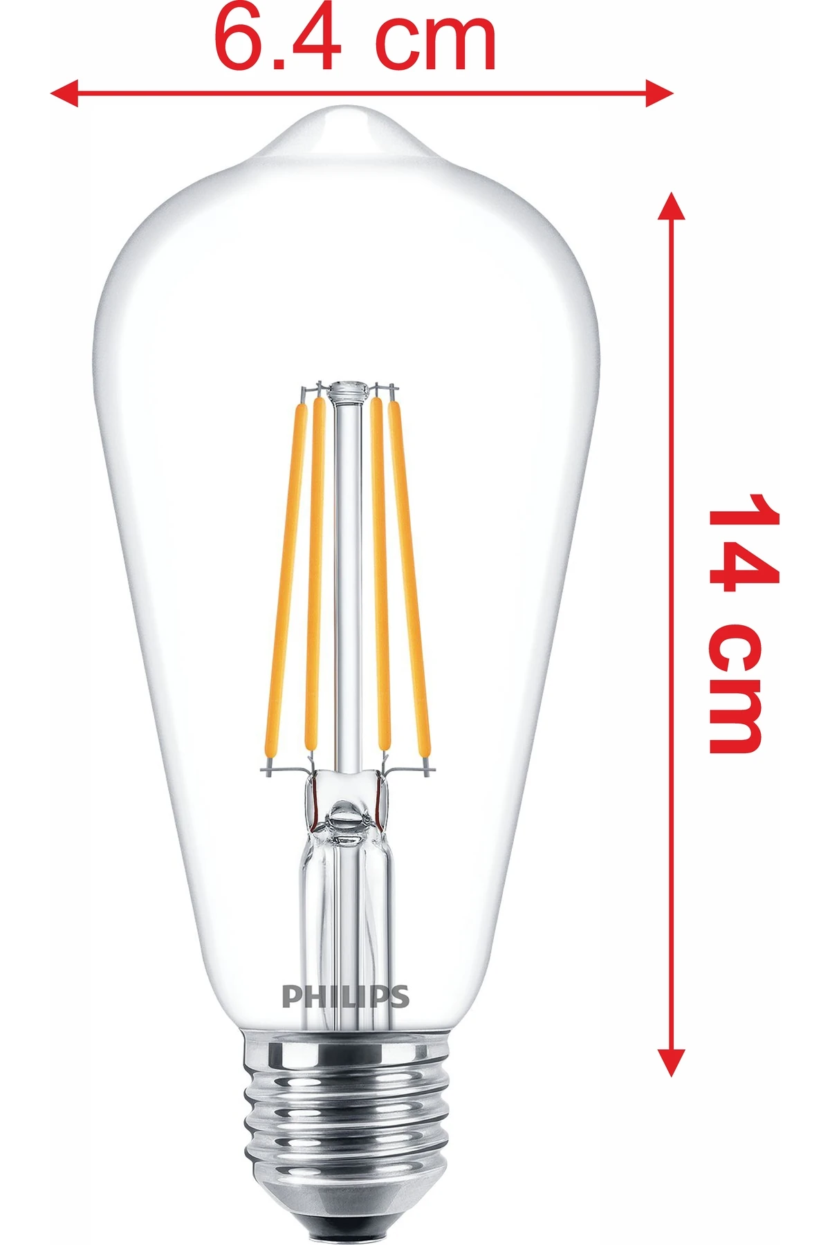 Eustik 7W ST64 E27 Rustik LED Ampul – 60W Eşdeğer Sarı Işık